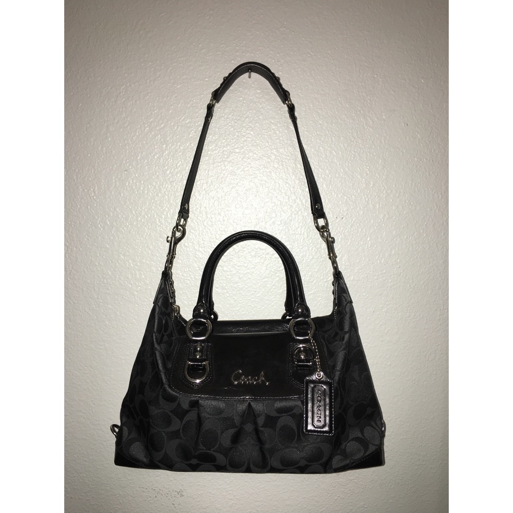 Coach Ashley Signature Satin Convertible Handbag